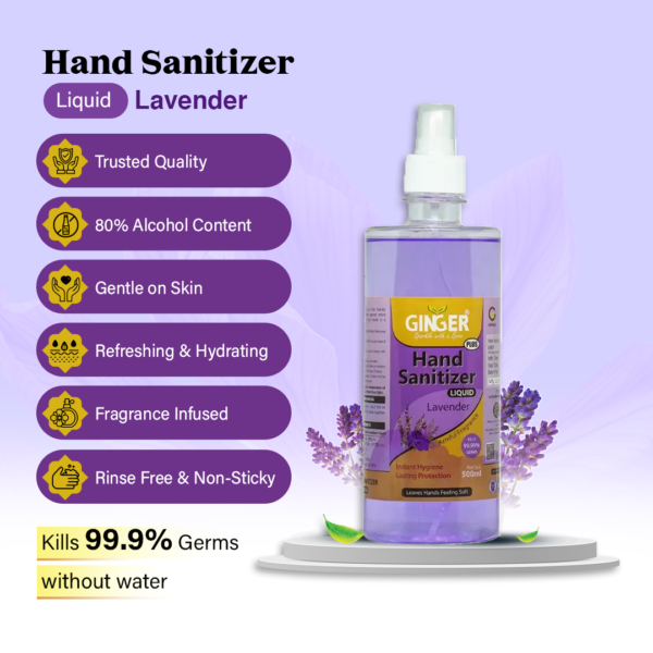 Hand Sanitizer 500ml Lavender Flavor - Image 2