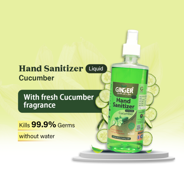 Hand Sanitizer 500ml Cucumber Flavor - Image 3
